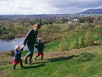 Family walking on hill (courtesy SNH)