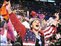 Demokratların kurultayında bir seçmen