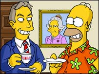 Tony Blair: personagem no desenho animado Os Simpsons