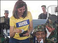 A ex-candidata à Presidência da Colômbia, Ingrid Betancourt