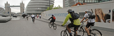 Cyclists in London