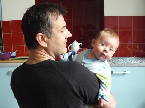 Tim with baby Felix