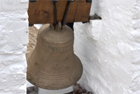 Y gloch wedi ei gosod