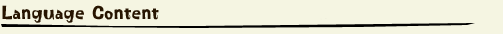 language content