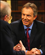 Sir David Frost and Tony Blair