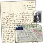 1940. Nell Coates letter to friend Vi Brooks offering to sponsor her children Beryl and Brian in Australia and ”look after them as my own”. The UK Government postponed the ‘Children’s Overseas Reception Board’ evacuation scheme following many deaths from U-Boat attacks. Inset: Beryl and Brian Brooks, May 1940.