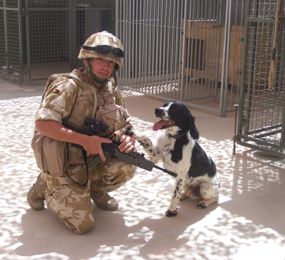 پلټونکى سپى او برتانوى سرتيرى 