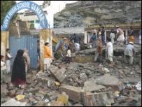 Pakistan'ın Svat bölgesindeki Seydu Şerif'te militanlarca saldırıya uğrayan bir okul