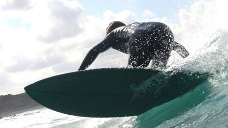 Martin Aaron surfing