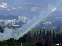 حملات موشکی حزب الله 