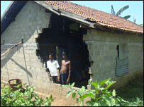 A house damaged by elephants in Batticaloa (file photo)