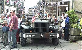 US WWII jeep in Haworth