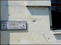 Placa prin care se comemorează evenimentele din 21 si 22 decembrie