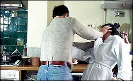 Domestic violence scene