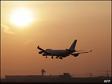 Avión aterriza en Frankfurt (20/04/10)