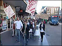 Protesters campaigning for the Northcott