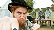 Terrible Tudor Henry VIII (Ben Willbond) is in fighting mood