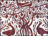 یکی از آثار به نمایش گذاشته شده در این نمایشگاه