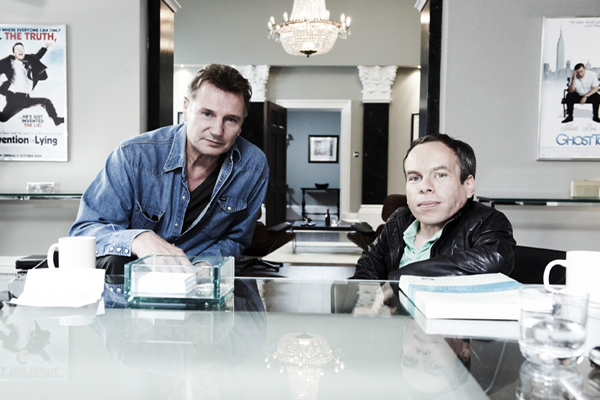 Liam Neeson and Warwick Davis