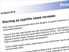 Syphilis press release