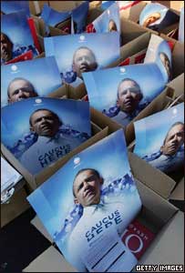 Cartazes de campanha de Barack Obama em Las Vegas