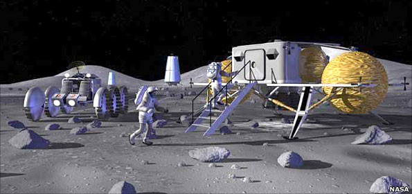 Artist's impression of a space base