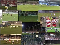 sports ground collage