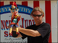 Mark Poulton has been Weymouth's Punch and Judy professor since 2005