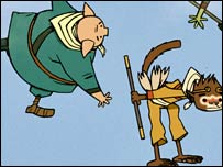 猪八戒和孙悟空