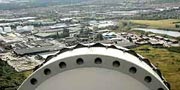 View from the top of the Express Lift's testing tower, Northampton