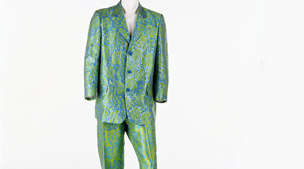 Versace green and blue suit|90|Elton John 