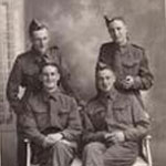 Leslie Francis Brooking (front right on left picture) middle on right picture. (1940) - Truro?
