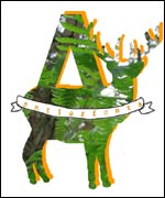 An example of Juneau's Antler Fonts lettering