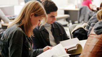 Students studying at university