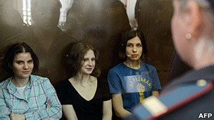 Pussy Riot in custody