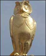 A gilded owl of Leeds