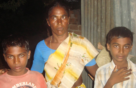 Balakrishna with his mother and brother