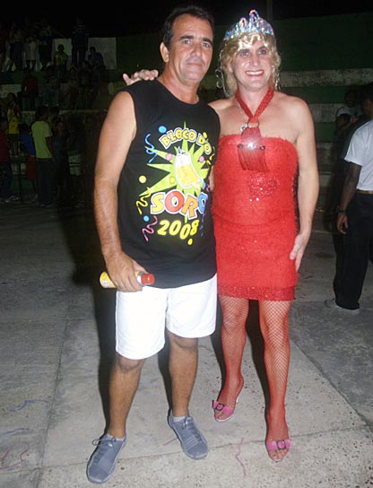 The final effect - Bruce dressed up as a drag queen