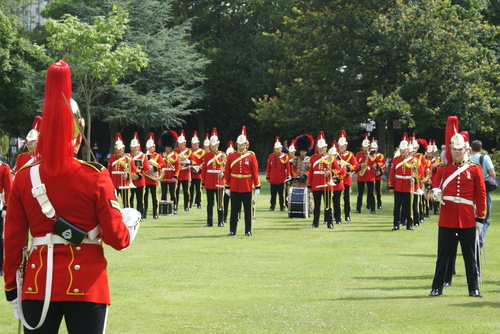 Welsh Cavalry on parade in Wrexham