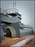 The U Boat is in four sections