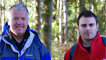Derek and guide Dave at the start of the Hafod walking trail.