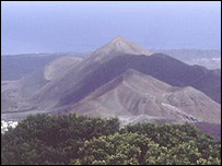 Ostrov Ascension v jižním Atlantiku 