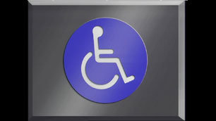 Disability access logo on a computer key
