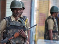 Cảnh sát Ấn Độ ở Srinagar