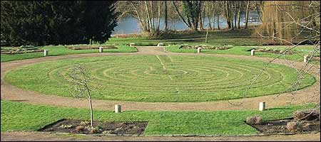 The labyrinth and Zodiac Garden in Wensum Park