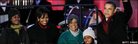 US President Obama with family