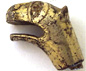 Gilded silver animal head