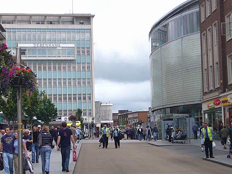 Old and new in Exeter High Street