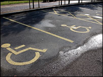 Estacionamento para portadores de deficiência