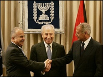 Abdülillah El Hatib, Şimon Peres, Ahmed Ebu Geyt